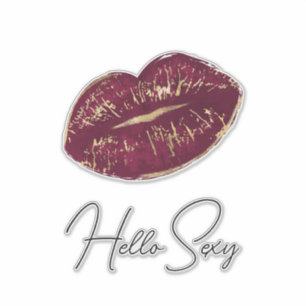 Red Lips Kiss Sticker