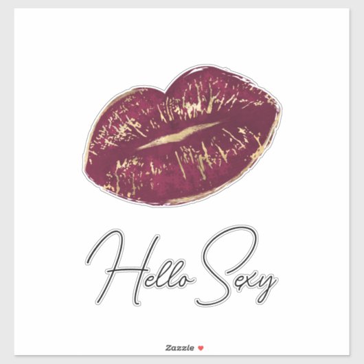 Red Lips Kiss Sticker (Vel)