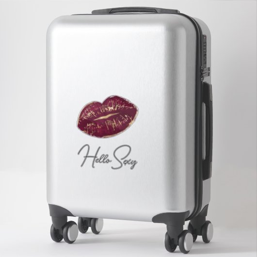 Red Lips Kiss Sticker (Koffer)