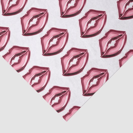 Red Lips Kiss Tissuepapier (Detail)