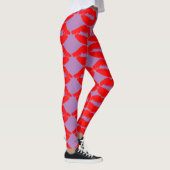 RED LIPS KISS YOGA PANTS LEGGINGS (Rechts)