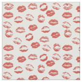 Red Lips Kisses Stof (Close Up)