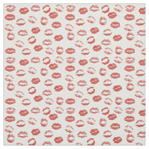 Red Lips Kisses Stof