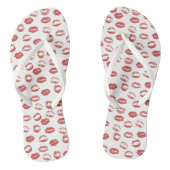 Red Lips Kisses Teenslippers (Voetbed)