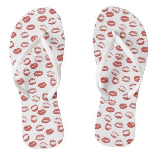 Red Lips Kisses Teenslippers