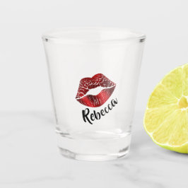 Red Lips Kus Gepersonaliseerd Shot Glass Shot Glas