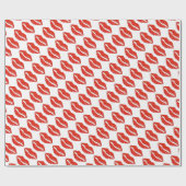 Red Lips Lipstick Kiss Print Valentijnsdag Love Cadeaupapier (Vlak)
