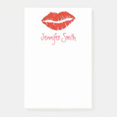 Red Lips Lipstick Kus Personalized Makeup Artist Post-it® Notes (Voorkant)