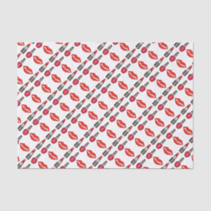 Red Lips Lipstick Nail Poolse Beauty Makeup Tissue Tissuepapier