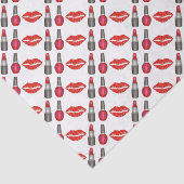 Red Lips Lipstick Nail Poolse Beauty Makeup Tissue Tissuepapier (Detail)