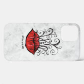 Red Lips Make-up Artiest Naam Case-Mate iPhone Case (Achterkant (horizontaal))