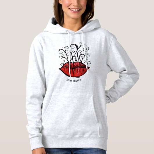 Red Lips Make-up Artiest Naam Hoodie (Voorkant)