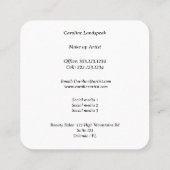 Red Lips make-up artist & parels en Pareltjes Vierkante Visitekaartje (Achterkant)