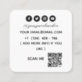 Red Lips make-up artist Vierkante Visitekaartje (Achterkant)