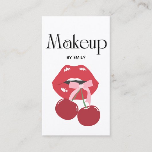 Red Lips make-up artist Visitekaartje (Voorkant)