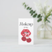 Red Lips make-up artist Visitekaartje (Staand voorkant)