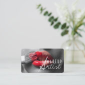 Red Lips make-up artistieke Cosmetology Visitekaar Visitekaartje (Staand voorkant)