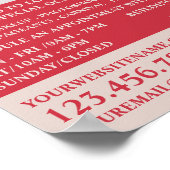 Red Lips, Makeup Artist Adverteren Poster (Hoek)