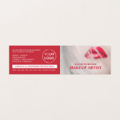 Red Lips, Makeup Artist, Loyalty Card Visitekaartje (Buitenkant ongevouwen)