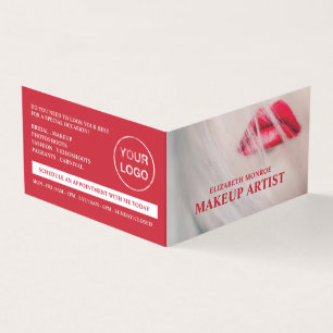 Red Lips, Makeup Artist, Loyalty Card Visitekaartje