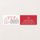 Red Lips, Makeup Artist, Loyalty Card Visitekaartje (Binnenkant ongevouwen)
