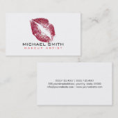 Red Lips Makeup Artist Visitekaartje (Voorkant / Achterkant)