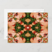 Red Lips Mandala Briefkaart (Voorkant / Achterkant)
