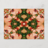 Red Lips Mandala Briefkaart (Voorkant)