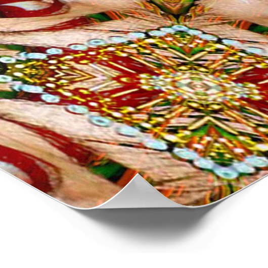 Red Lips Mandala Poster (Hoek)