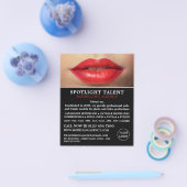 Red Lips, Modelleringsbureau, modelagent Advert Flyer (Enkel)