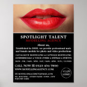 Red Lips, Modelleringsbureau, modelagent Advert Poster (Voorkant)