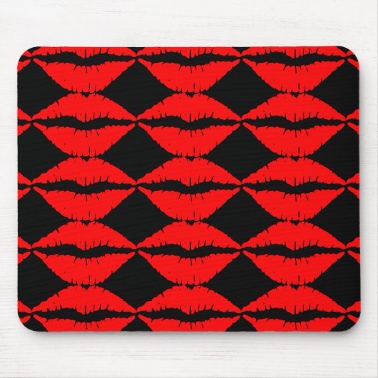 Red Lips Mousepad Muismat (Voorkant)