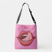 Red Lips Open Mouth Thunder_Cove Crossbody Tas (Achterkant)