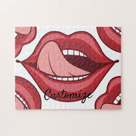 Red Lips Open Mouth Thunder_Cove Legpuzzel (Horizontaal)