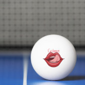 Red Lips Open Mouth Thunder_Cove Pingpongbal (Net)