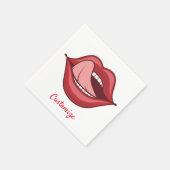 Red Lips Open Mouth Thunder_Cove Servet (Hoek)
