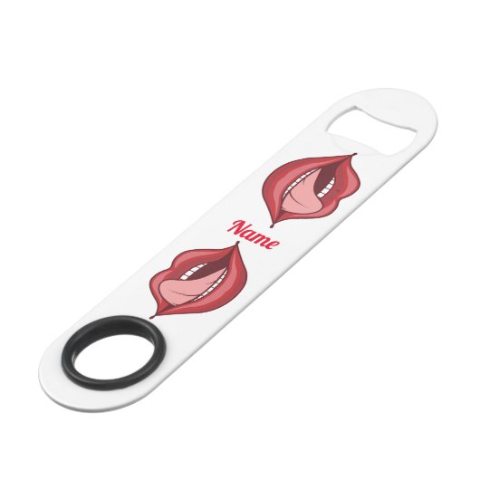 Red Lips Open Mouth Thunder_Cove Speed Flessenopener (Achterkant Gekanteld)