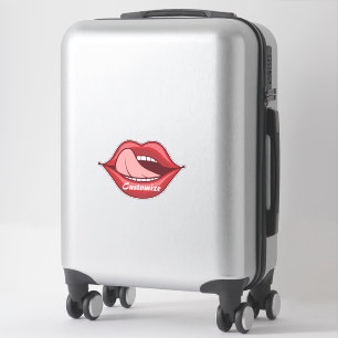 Red Lips Open Mouth Thunder_Cove Sticker