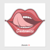 Red Lips Open Mouth Thunder_Cove Sticker (Vel)