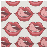 Red Lips Open Mouth Thunder_Cove Stof (Swatch)