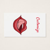 Red Lips Open Mouth Thunder_Cove Visitekaartje (Achterkant)
