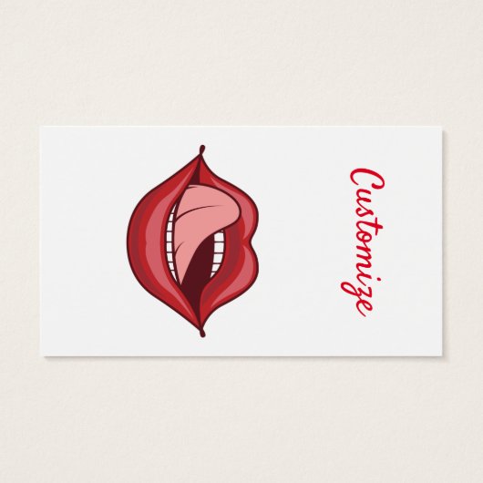 Red Lips Open Mouth Thunder_Cove Visitekaartje (Achterkant)