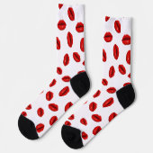 Red Lips Pattern Sokken (Links)