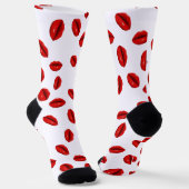 Red Lips Pattern Sokken (Gebogen)