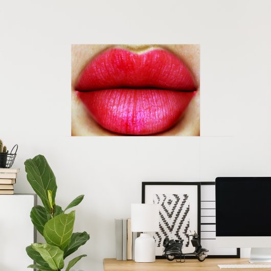 Red Lips Poster (Thuiskantoor)