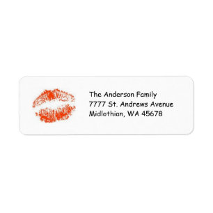 Red Lips Return Label