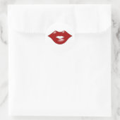 Red Lips Ronde Sticker (Tas)