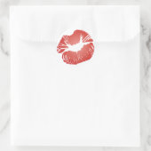 Red Lips Ronde Sticker (Tas)