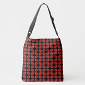 Red Lips Smacking Kisses Crossbody Tas (Achterkant)