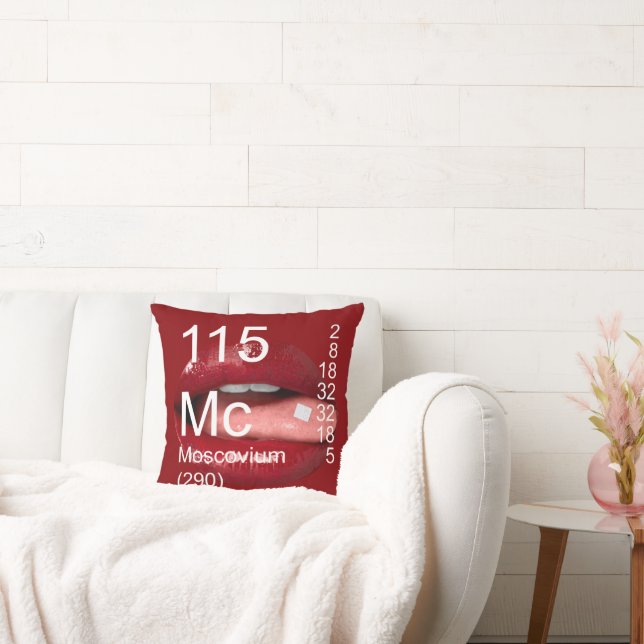 Red Lips Tripping Alien Element 115 Kussen (Bank)